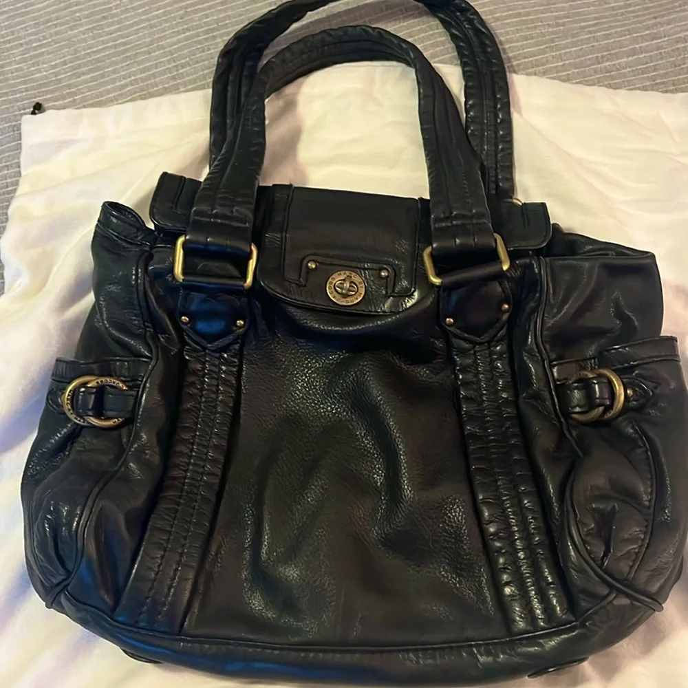 🦩CLEARANCE🦩Large Marc Jacobs black leather shoulder bag with original dust bag - Picture 5 of 7